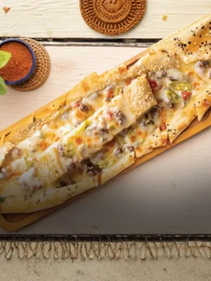 Chopped Meat Cheese Pide